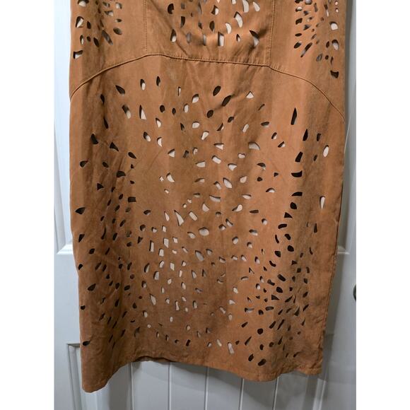 Cato Sueded Laser Cut Midi Dress Size 6 ♥️ - Picture 3 of 5